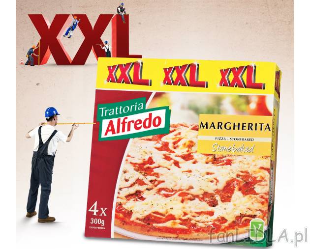 Pizza Margherita , cena 9,99 PLN za 4x300 g/1 opak. 
-  Wypiekana w kamiennym piecu.