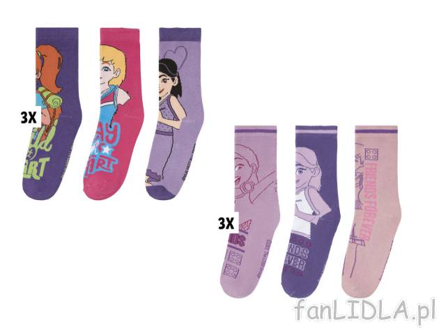 Skarpetki dziewczęce LEGO FRIENDS, 3 pary* , cena 6,99 PLN 
Skarpetki dziewczęce ...