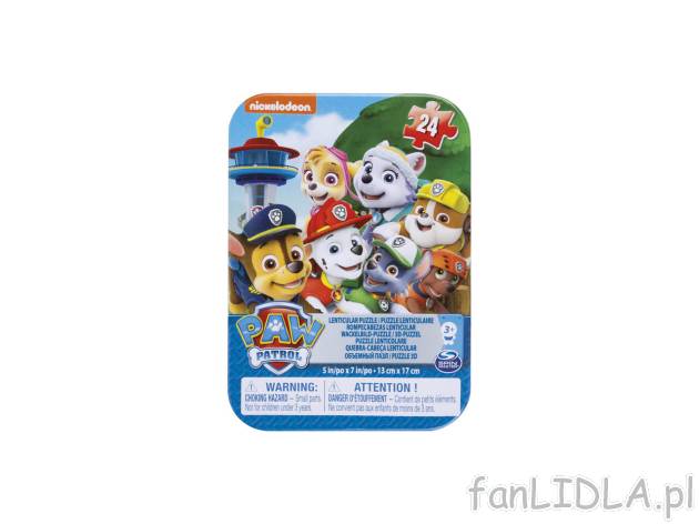 Puzzle 3D z kolekcji PSI PATROL , cena 9,99 PLN