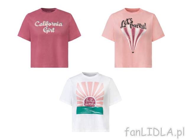esmara® T-shirt damski z bawełny , cena 15 PLN 
esmara® T-shirt damski z bawełny ...