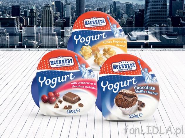 Jogurt w stylu amerykańskim , cena 1,49 PLN za 150 g/ opak., 100g=0,99 PLN.