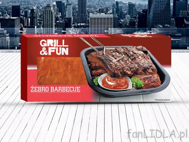 Żebro wieprzowe w marynacie BBQ , cena 17,99 PLN za 1kg/1 opak.