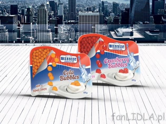 Jogurt w amerykańskim stylu, dwukomorowy , cena 1,79 PLN za 175g/1 opak., 100g=1,02 PLN.