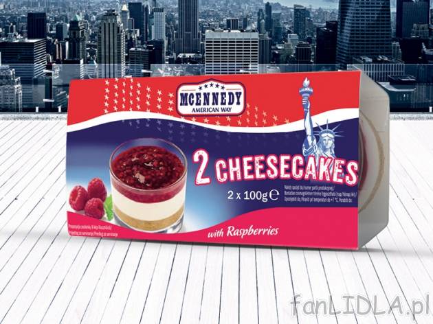 Deser sernikowy , cena 5,99 PLN za 2x100g/1 opak., 100g=3,00 PLN.