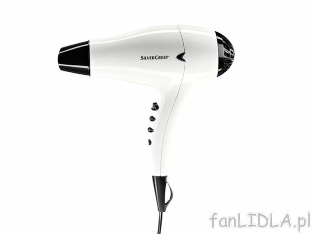 Suszarka z jonizacją 2200 W Silvercrest, cena 49,99 PLN za 1 szt. 
- z nasadką ...