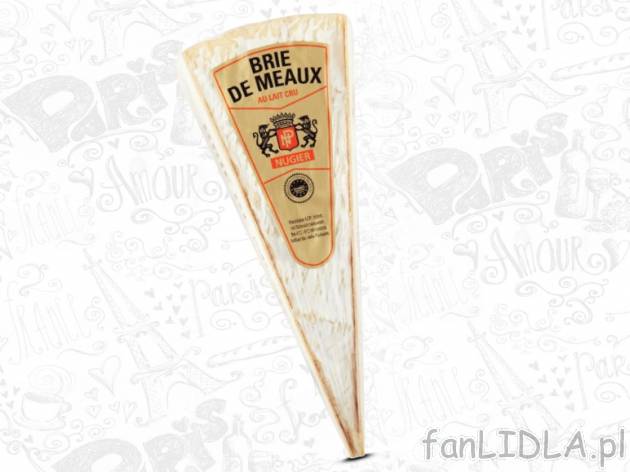 Ser brie de Meaux , cena 7,77 PLN za 200 g/1 opak., 100g=3,89 PLN.