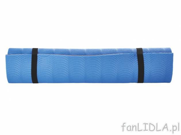 Mata ﬁtness , cena 24,99 PLN  
-  antypoślizgowa powierzchnia
-  ok. 150 x 70 x 1 cm
