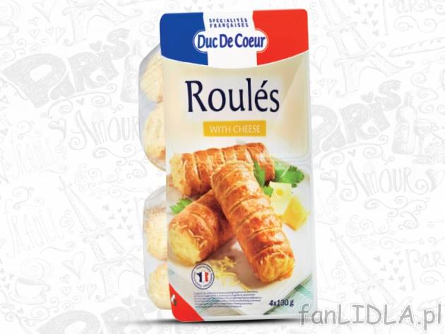 Rolada serowa , cena 11,99 PLN za 4x130g/1 opak., 1kg=23,06 PLN.