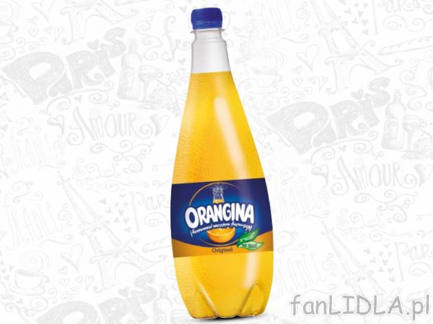 Orangina , cena 3,99 PLN za 1.4L/1 but., 1L=2,85 PLN.