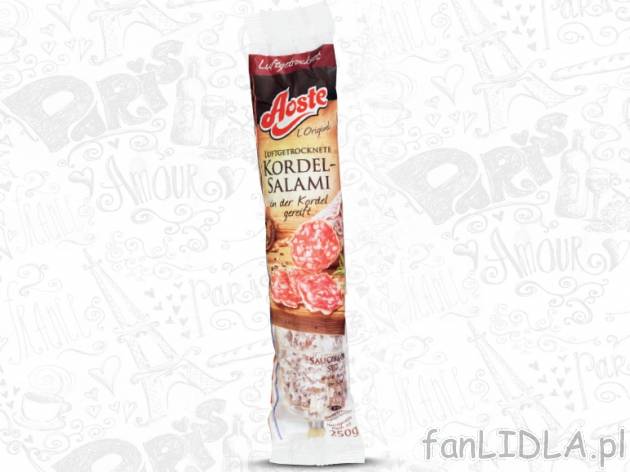 Salami francuskie , cena 11,99 PLN za 250 g/1 opak., 100g=4,80 PLN.