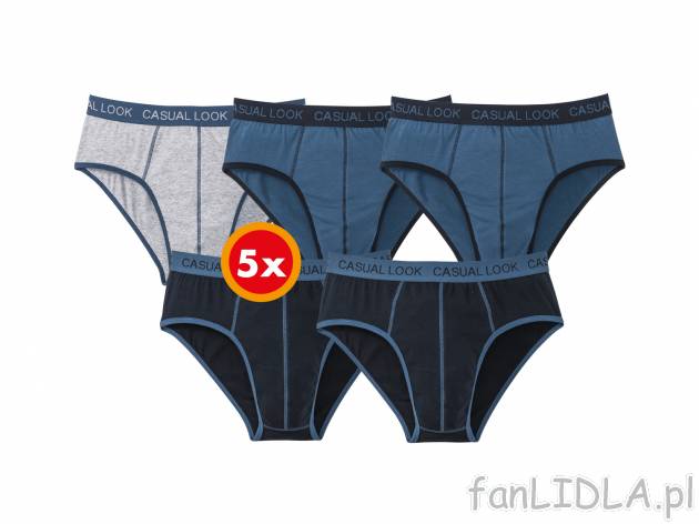 Slipy męskie od marki Livergy, 5 par** , cena 6,00 PLN 
- 95% bawełny, 5% elastanu ...