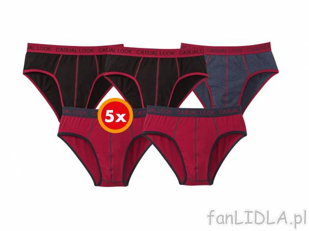 Slipy, cena 6,00 PLN. Slipy męskie w wielopaku - 5 par. 
- 95% bawełny, 5% elastanu ...