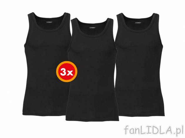 Podkoszulki, 3 szt.** , cena 8,33 PLN  
-  rozmiary: M-XL