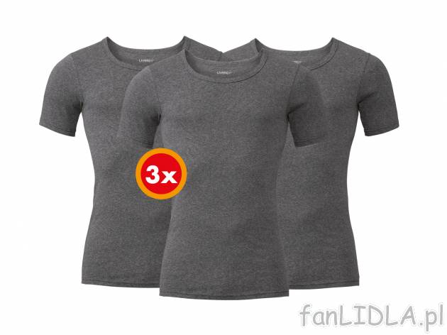 T-shirty męskie w wielopaku, 3 szt.** , cena 11,67 PLN 
- rozmiary: M-XL (nie ...