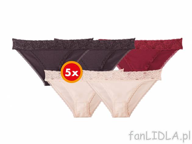 Majtki, 5 par** , cena 7,00 PLN 
- 95% bawełny, 5% elastanu (creora®)
- rozmiary: ...