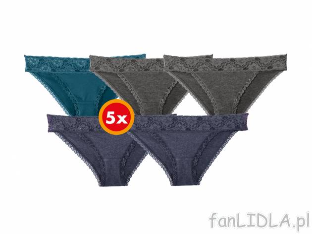 Majtki, 5 par** , cena 7,00 PLN 
- 95% bawełny, 5% elastanu (creora®)
- rozmiary: ...