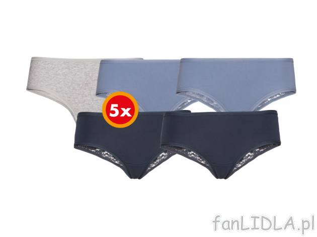 Majtki, 5 par** , cena 7,00 PLN 
- 95% bawełny, 5% elastanu (creora®)
- rozmiary: ...