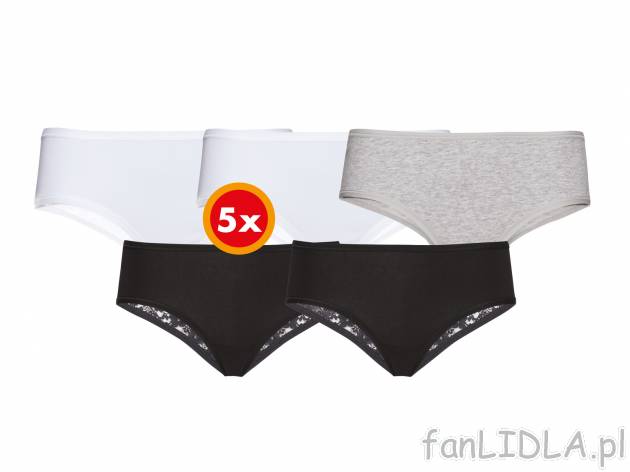 Majtki, 5 par** , cena 7,00 PLN 
- 95% bawełny, 5% elastanu (creora®)
- rozmiary: ...