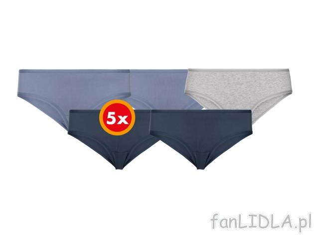 Majtki, 5 par** , cena 5,00 PLN  
-  rozmiary: S-L
-  95% bawełny, 5% elastanu