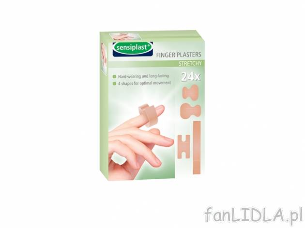 Zestaw plastrów 24 sztuki Sensiplast, cena 0,00 PLN za 
- 4 specjalne kształty ...