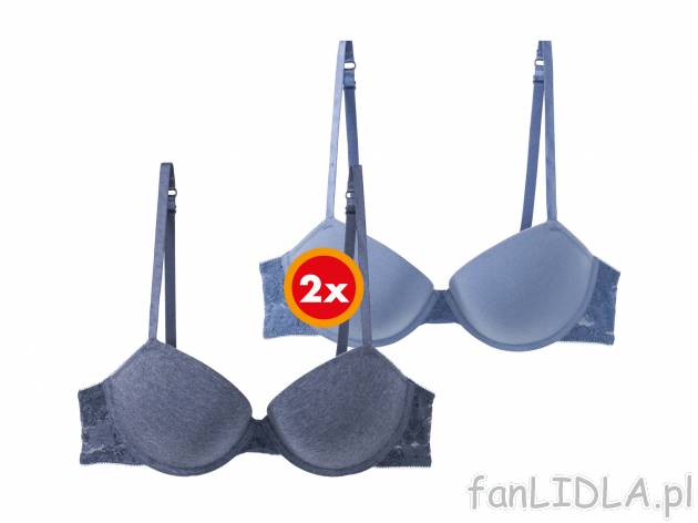 Biustonosze Push up, 2 szt.** , cena 17,50 PLN 
- 95% bawełny, 5% elastanu (creora®)
- ...