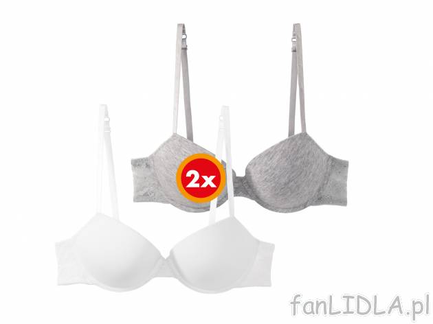 Biustonosze Push up, 2 szt.** , cena 17,50 PLN 
- 95% bawełny, 5% elastanu (creora®)
- ...