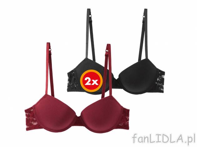 Biustonosze Push up, 2 szt.** , cena 17,50 PLN 
- 95% bawełny, 5% elastanu (creora®)
- ...