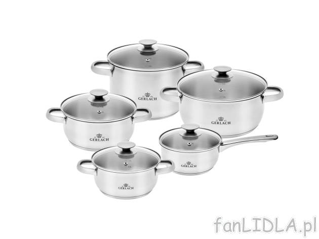 GERLACH® Zestaw garnków FIRST, 10 elementów , cena 329 PLN 

- przystosowane ...