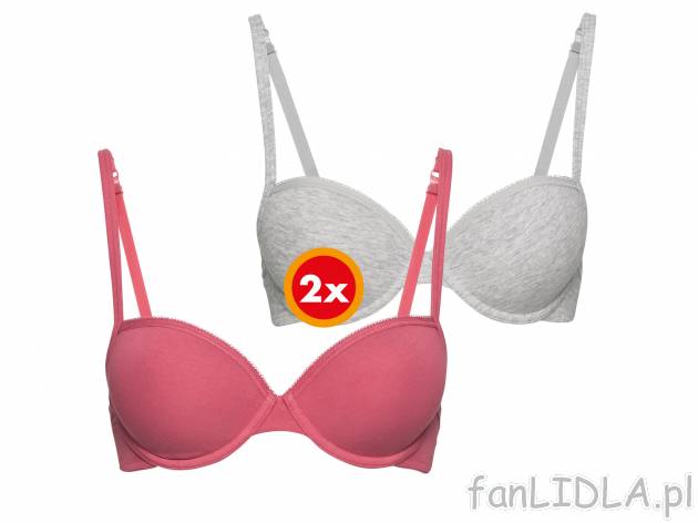 Biustonosze, 2 szt.** , cena 15,00 PLN 
- 95% bawełny, 5% elastanu (creora®)
- ...