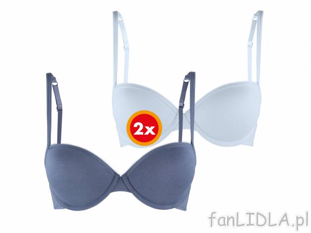 Biustonosze, 2 szt.** , cena 15,00 PLN 
- 95% bawełny, 5% elastanu (creora®)
- ...