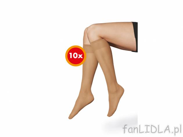 Podkolanówki, 10 par** , cena 1,30 PLN  
-  rozmiary: 35-42
-  4 kolory