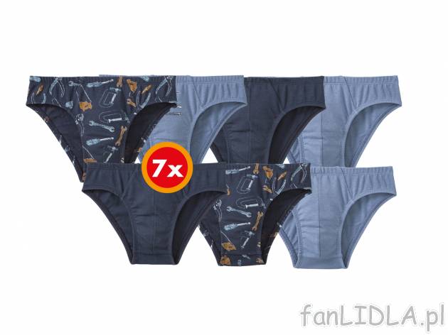 Majtki dla chłopców w wielopaku, 7 par** , cena 2,43 PLN 
- 100% bawełny lub ...