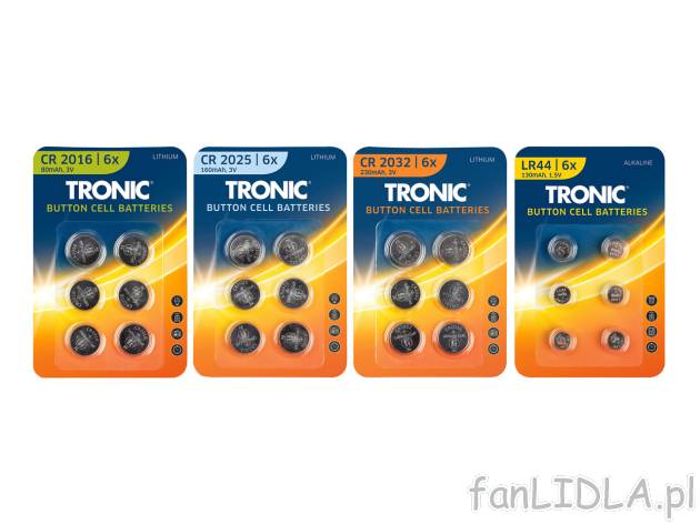 TRONIC® Baterie guzikowe , cena 9,99 PLN