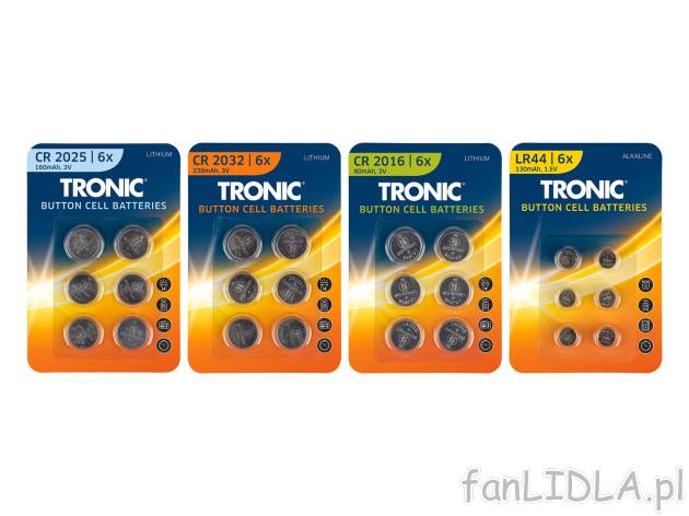 TRONIC® Baterie guzikowe , cena 9,99 PLN