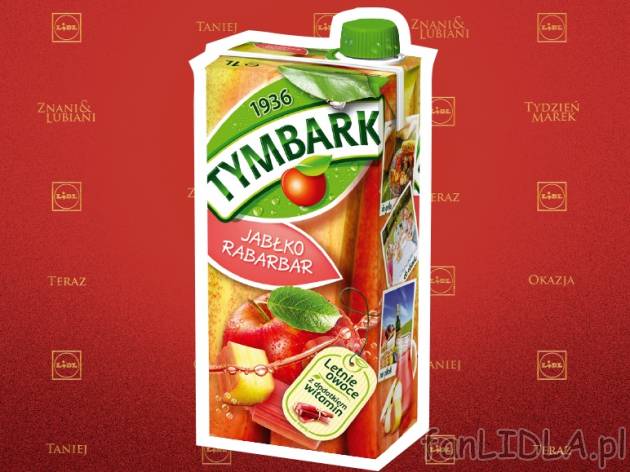 Tymbark Napój letnie smaki , cena 1,99 PLN za 1L/1 opak.