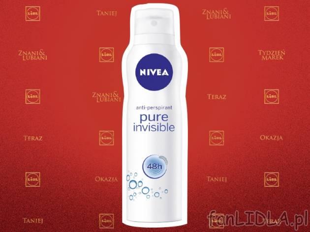 Nivea Dezodorant dla kobiet , cena 7,99 PLN za 200ml/1 opak., 100ml=4,00 PLN.