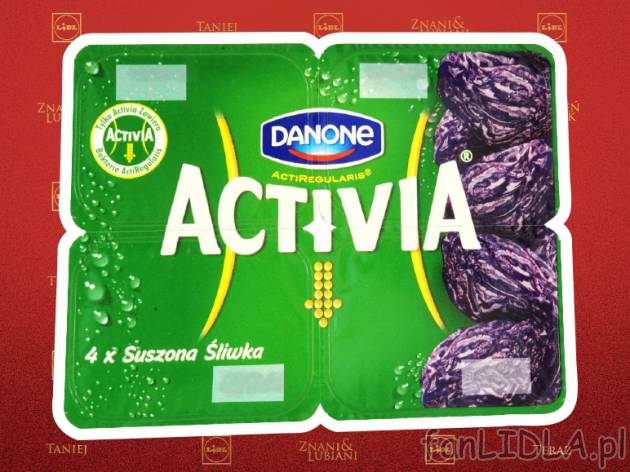 Danone Activia jogurt , cena 4,39 PLN za 4x120g/1 opak., 1kg=9,15 PLN.