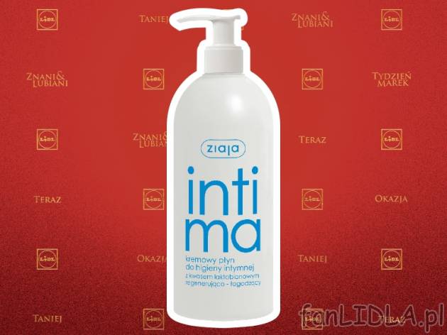 Ziaja Płyn do higieny intymnej , cena 7,99 PLN za 500 ml/1 oak., 1L=15,98 PLN.