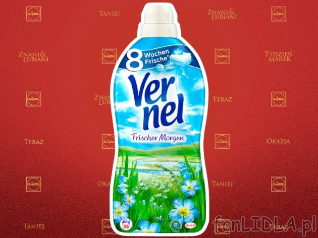 Vernel Płyn do płukania , cena 11,99 PLN za 2L/1 opak., 1L=6,00 PLN.