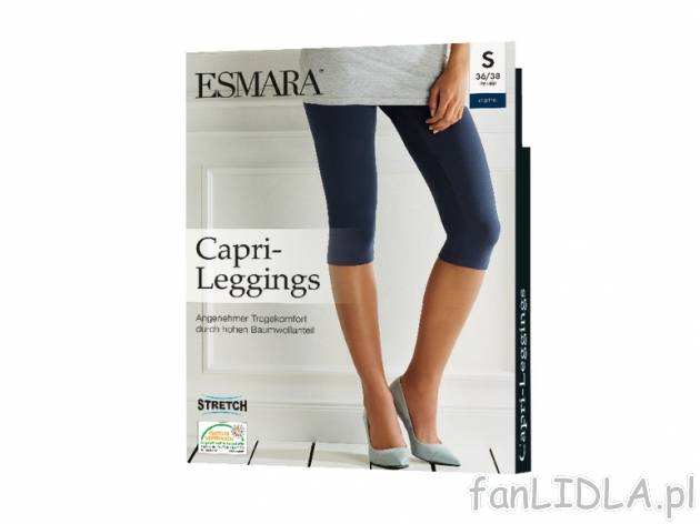Legginsy długie lub 3/4 Esmara, cena 17,99 PLN za 1 opak. 
3 wzory do wyboru: 
- ...