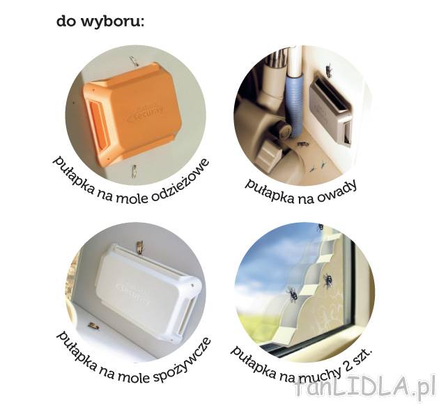Pułapki na owady , cena 12,99 PLN za 1 szt. 
- bezwonne i nietoksyczne 
- do ...