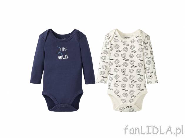 Body z długim rękawem, 2 szt.* , cena 5,00 PLN. Dwupak body dziecięcego. 
- ...