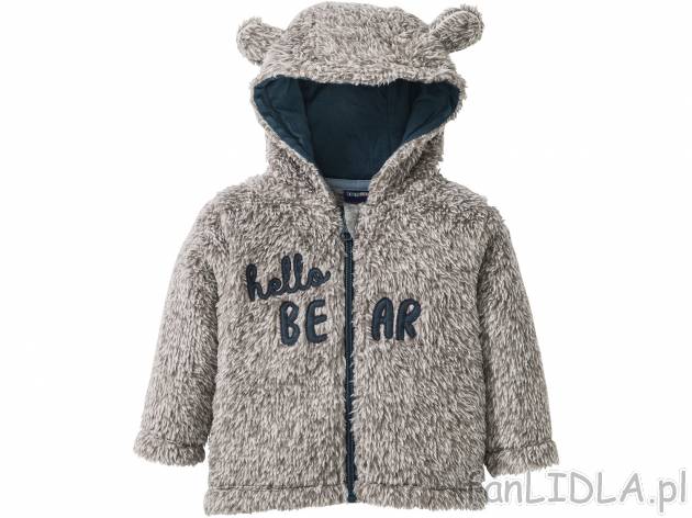 Bluza polarowa dla dzieci od marki Lupilu, cena 17,99 PLN. Bluza z kapturem i z ...