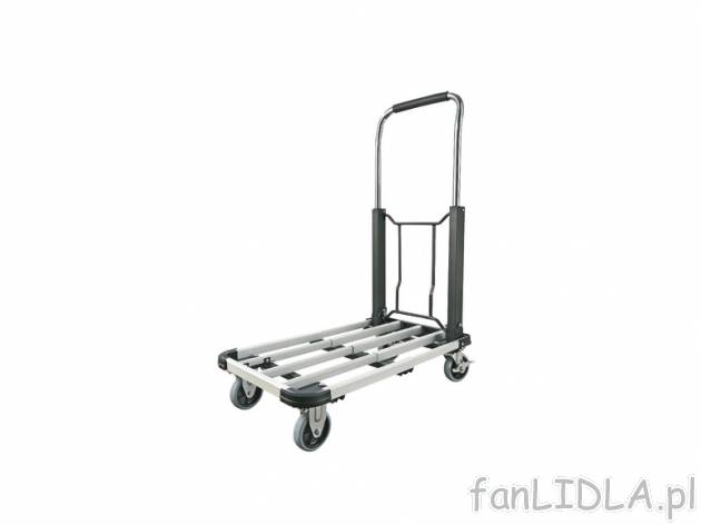 Aluminiowy wózek transportowy Powerfix, cena 129,00 PLN za 1 szt. 
- 2 zwrotne ...
