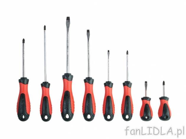 Zestaw 8 wkrętaków Powerfix, cena 19,99 PLN za 1 komplet 
w zestawie: 
- 4x wkrętak ...