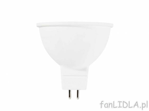 Żarówka LED , cena 5,99 PLN 
- GU5.3
- 300 lm
- moc: 5 W co odpowiada żarówce ...