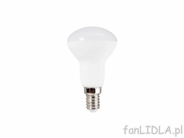 Żarówka LED , cena 5,99 PLN 
- E14
- 430 lm
- moc: 5,5 W co odpowiada żarówce ...