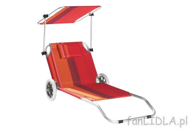 Leżak plażowy , cena 111,00 PLN za 1 szt. 
- stelaż aluminiowy i wytrzymała, ...