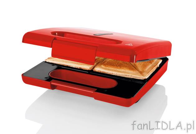 Opiekacz 750 W Silvercrest Kitchen Tools, cena 39,99 PLN za 1 szt. 
- uformowane ...