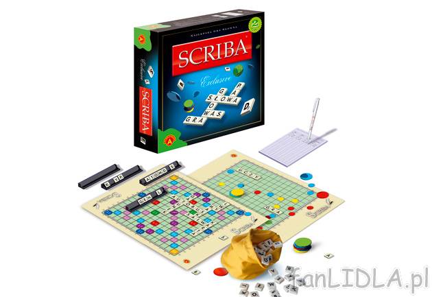 Gra planszowa Scriba Exclusive , cena 39,00 PLN za 1 opak. 
- rozwija wyobraźnię, ...